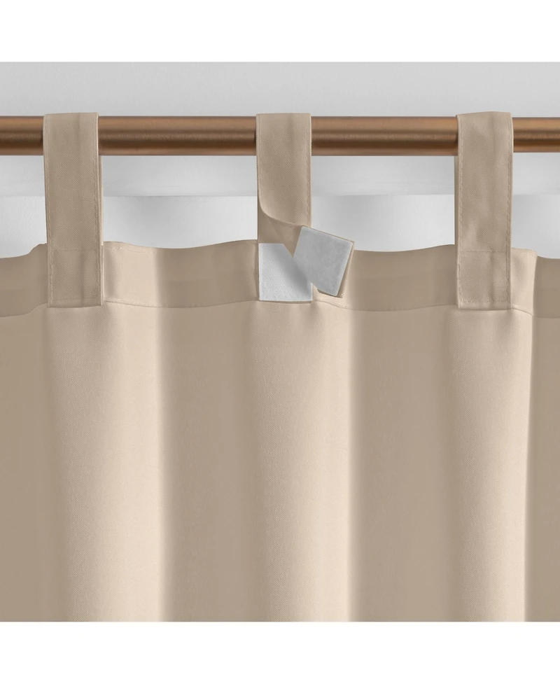 Elrene Home Fashions Matine Solid Tab Top Indoor Outdoor Window Curtain