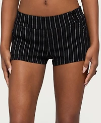 Edikted Women's Violetta Striped Micro Shorts