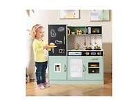 Slickblue Kids Toy Kitchen Playset with Utensils for Ages 3 and Up