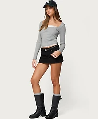 Edikted Women's Joana Layered Lacey Henley Top