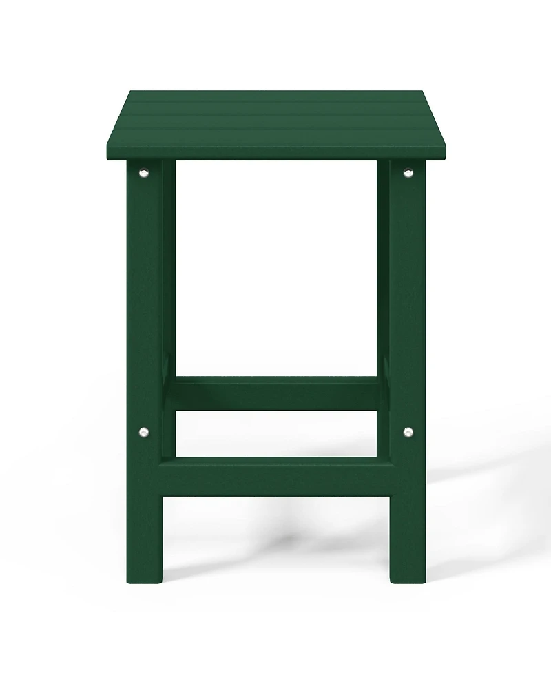 3-Piece Outdoor Patio Hdpe Adirondack Chair With Cup Holder and Table Set