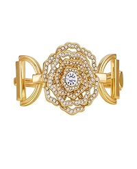 Guess Crystal Gold-Tone Plated Statement Cuff Bracelet