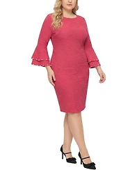 Ny Collection Plus Size Long Sleeve Dress with Bell Cuffs