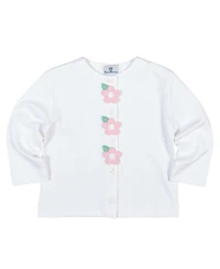 Florence Eiseman Toddler Girls Knit Cardigan With Flowers