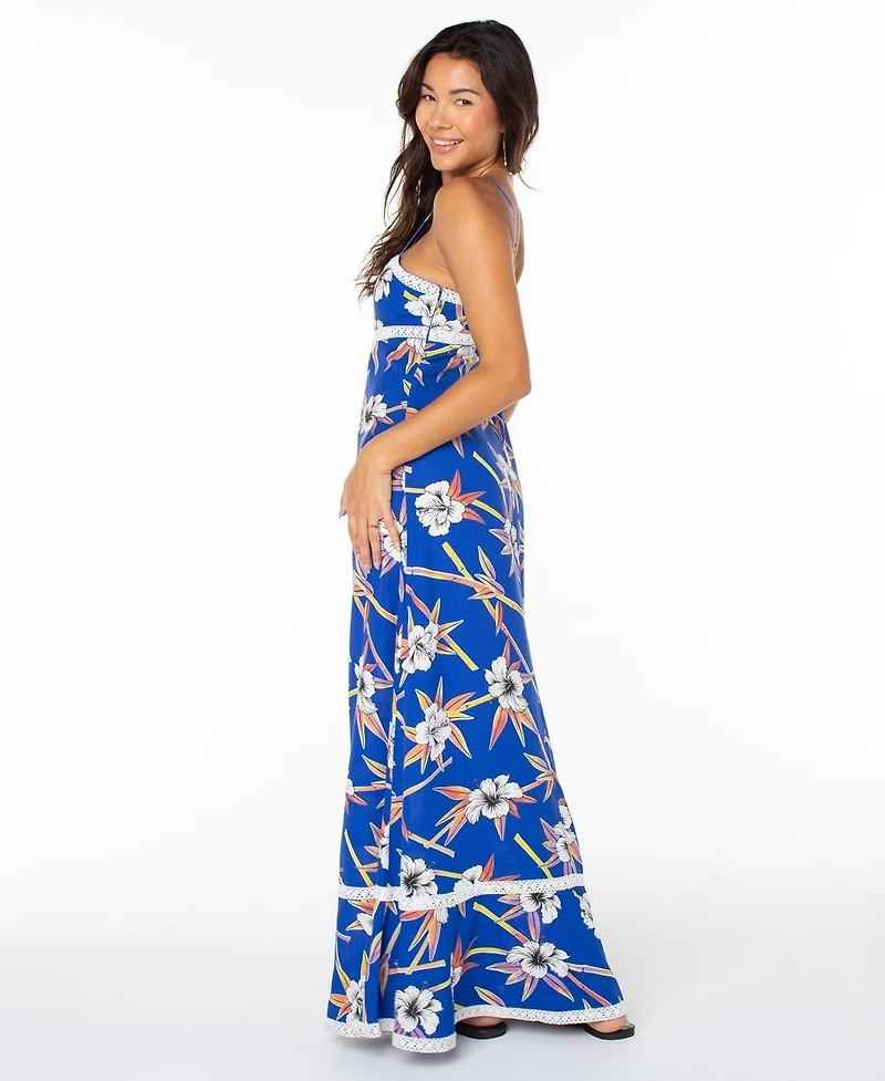 Roxy Women's Balmy Sunset Straight Neck Maxi Dress