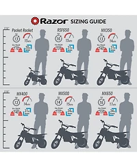 Razor MX400 Dirt Rocket 24V Electric Toy Motocross Dirt Bike with Hand-Operated Brakes and Retractable Kickstand, Green (2 Pack)