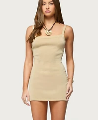 Edikted Women's Rachael Metallic Knit Mini Dress