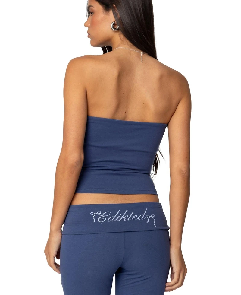 Edikted Women's Aiyana Bow Built Bra Tube Top