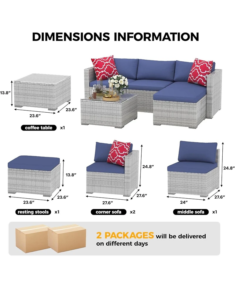 gaomon 5 Pieces Patio Furniture Set