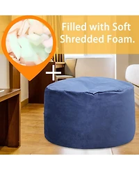 gaomon 4FT Giant Bean Bag Chair with Filling, Round Bean Bag Sofa for Adults Teens, Big Sofa Bean Bag Chairs Soft Velvet Beanbag for Bedroom