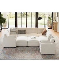 gaomon L-Shaped Modular Sectional Sofa, Oversized 9 Seat Couch with 2 Storage Ottoman, 2 Pillows, Modern Deep Seat Comfy Couch