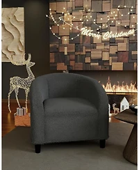gaomon Accent Chair Barrel Boucle Chair Club Chair Sherpa Armchair Suitable for Living Room Bedroom Reception Room Office