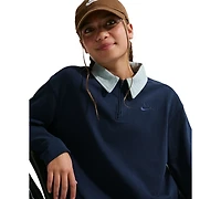 Nike Girls' 7-16 Sportswear Collection Long-Sleeve Polo Top