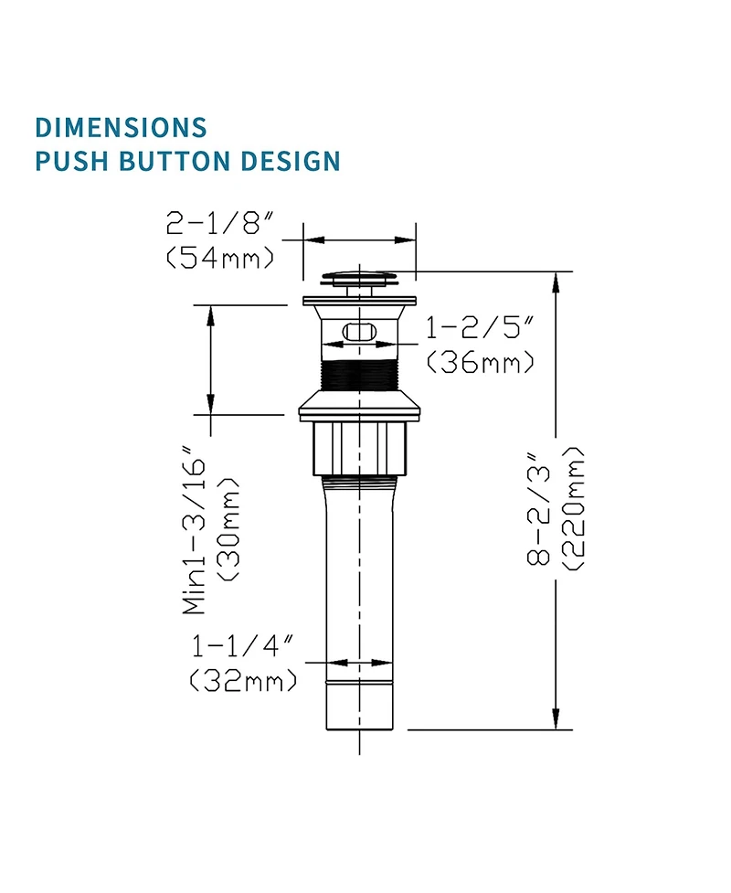 Rainsken Bathroom Sink Drain