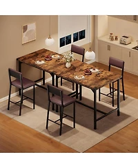 gaomon Dining Table Set for 2 w/Counter Height Table and 2 Upholstered Bar Stools 3-Piece Kitchen Table Set.
