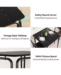 gaomon Dining Table for 2 Small Table and Chairs Set of 2 Square Dinette Set for 2 3 Piece Kitchen and Dining Room Sets for Small Space.