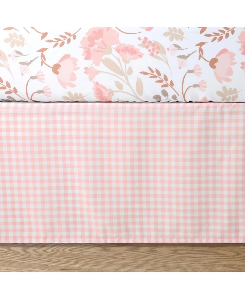 The Peanutshell Crib Bedding Set for Baby Girls, Whimsical Floral, 3 Pieces