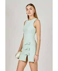 endless rose Women's Bow Slit Mini Dress