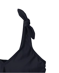 Lands' End Plus Tie Shoulder Flutter Tankini Top