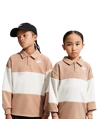 Nike Boys' 4-20 Sportswear Club Rugby Striped Sweatshirt