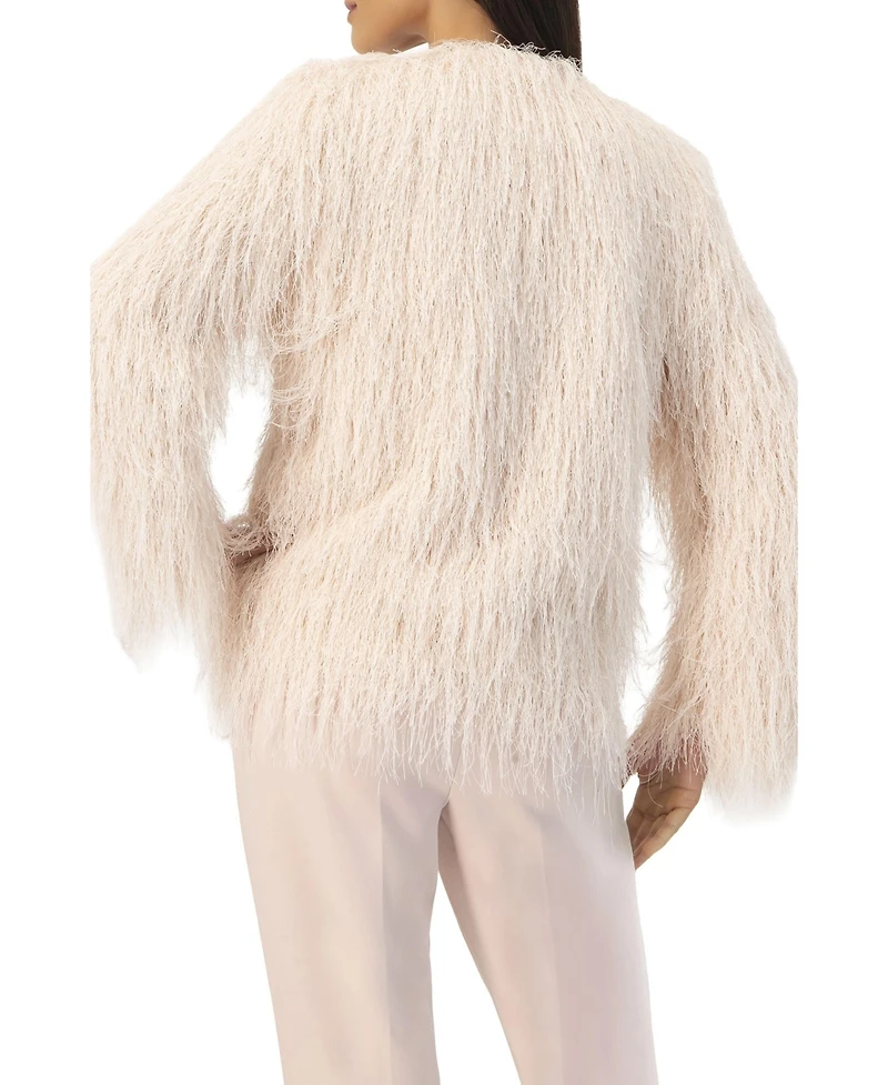 Ivonne Women's Fringe Coat with Snap Closures