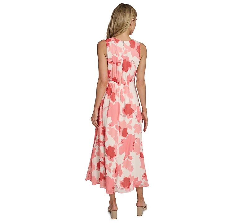 Calvin Klein Women's Sleeveless Twist Front Midi Dress