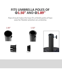 Outsunny 20 lbs Round Decorative Resin Rose Umbrella Pole Holder w/ Finish