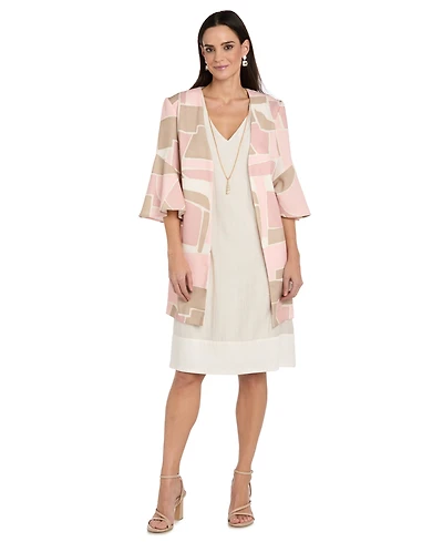 R & M Richards Petite Printed Jacket Dress