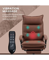 Vinsetto Microfiber Office Chair with Massage, Heat, Footrest