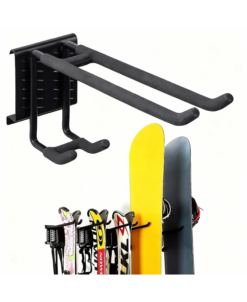 Yigii Heavy-Duty Ski Rack for 10 Pairs, Multi-Use, Easy Install