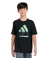 adidas Boys' 8-20 Short-Sleeve Chrome Dip Logo T-Shirt