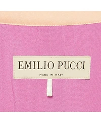 Pre-Owned Emilio Pucci Women's Silk Printed Neck Tie Detail Crepe Mini Dress