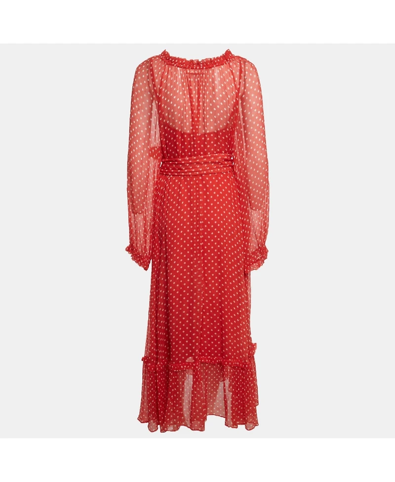 Pre-Owned Zimmermann Women's Polka Dots Silk Maxi Dress