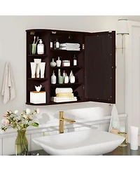 Volenca Volenca Wall-Mounted Bathroom Mirror Cabinet with Storage Shelves