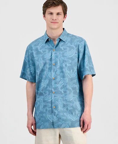 Tommy Bahama Men's Coastal Ease Feeling Koi-Ful Printed Shirt