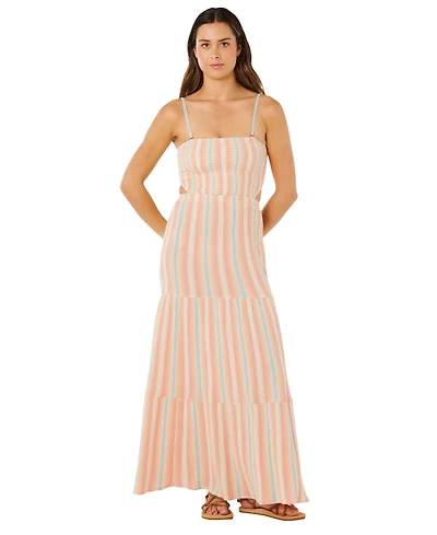 Rip Curl Women's Premium Surf Stripe Straight Neck Maxi Dress