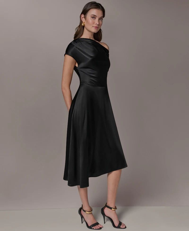 Donna Karan New York Women's A-Line Boat Neck Dress