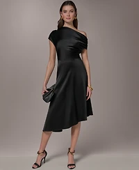 Donna Karan New York Women's A-Line Boat Neck Dress