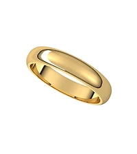 Curata Jewelry Solid 18k Gold 4mm Half Round Wedding Band Ring Sizes 5-12