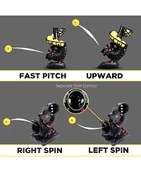 Furlihong Electronic Baseball Pitching Machine with Adjustable Speed & Angles, Includes 8 Dimpled Balls, Ac Adapter or Battery Powered for Beginners