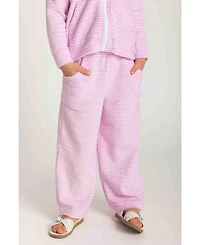 Florence Eiseman Toddler Girls Stripe Terry Wide Leg Pant