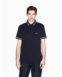 A|X Armani Exchange Men's Short Sleeve Pique Tipping Polo Shirt