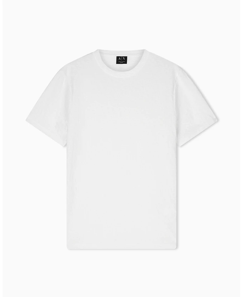 A|X Armani Exchange Men's Short Sleeve Mercerized Cotton All Over Logo T-Shirt