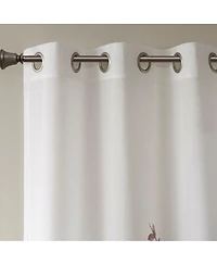 Laoties Printed Grommet Window Curtain Panel, 50" W x 84" H, Lightweight Semi-Sheer, Single Panel