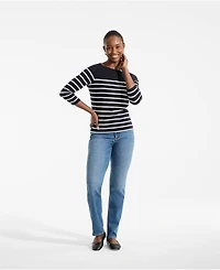 Lands' End Women's Mariner Jersey Boatneck Top