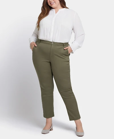 Nydj Plus Sadie Slim Mid-Rise Pants