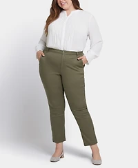 Nydj Plus Sadie Slim Mid-Rise Pants