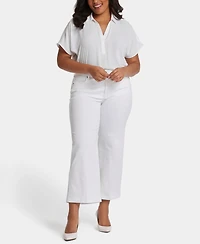 Nydj Plus Teresa Wide-Leg Ankle Jeans