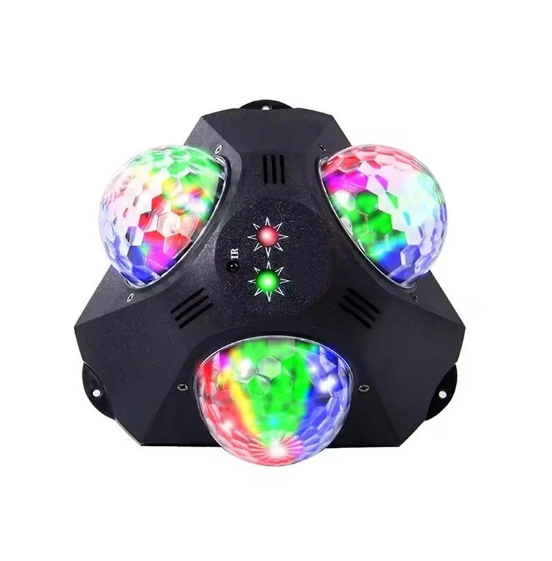 Artudatech 3-Head Magic Ball Party Light with Laser Beams & Strobe Effects for Home Disco