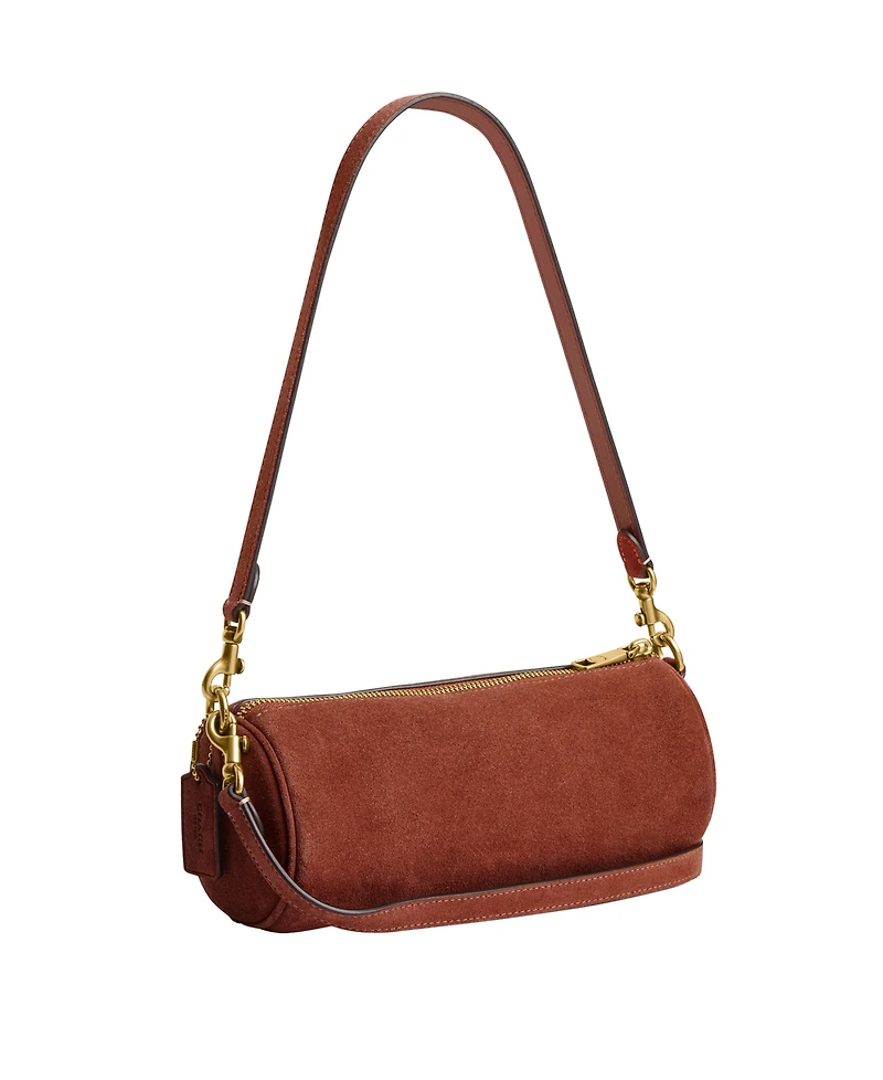 Coach Suede Small Barrel Bag
